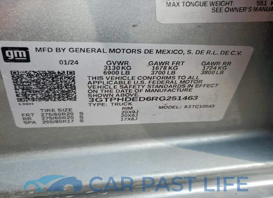 3GTPHDED6RG251463# 12