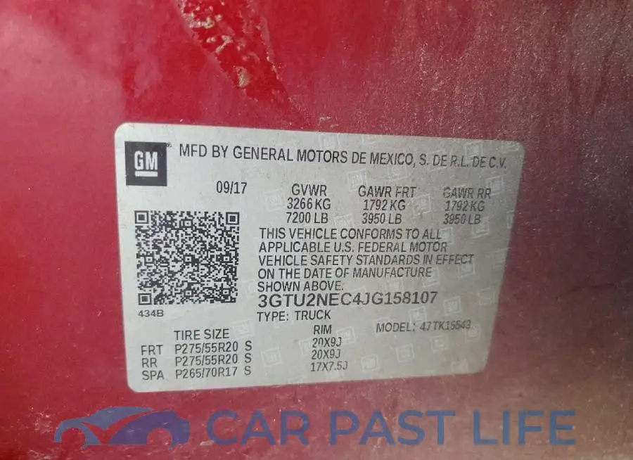 3GTU2NEC4JG158107# 13