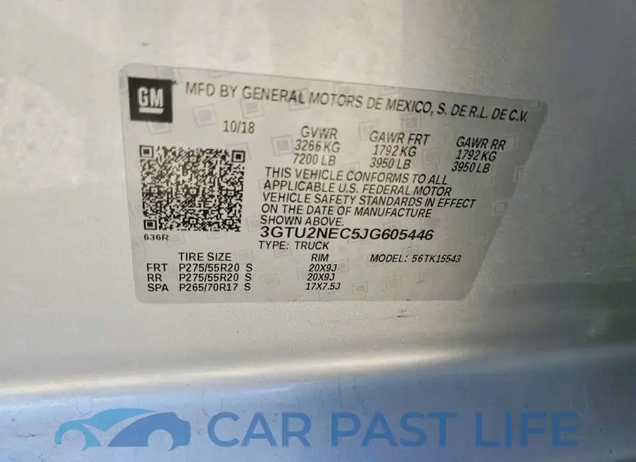 3GTU2NEC5JG605446# 12