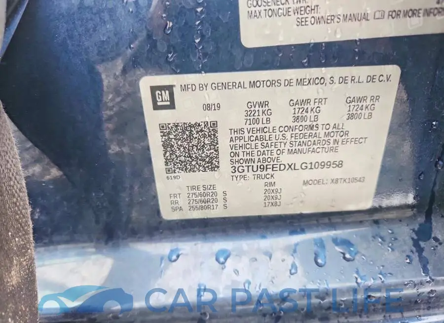 3GTU9FEDXLG109958# 13