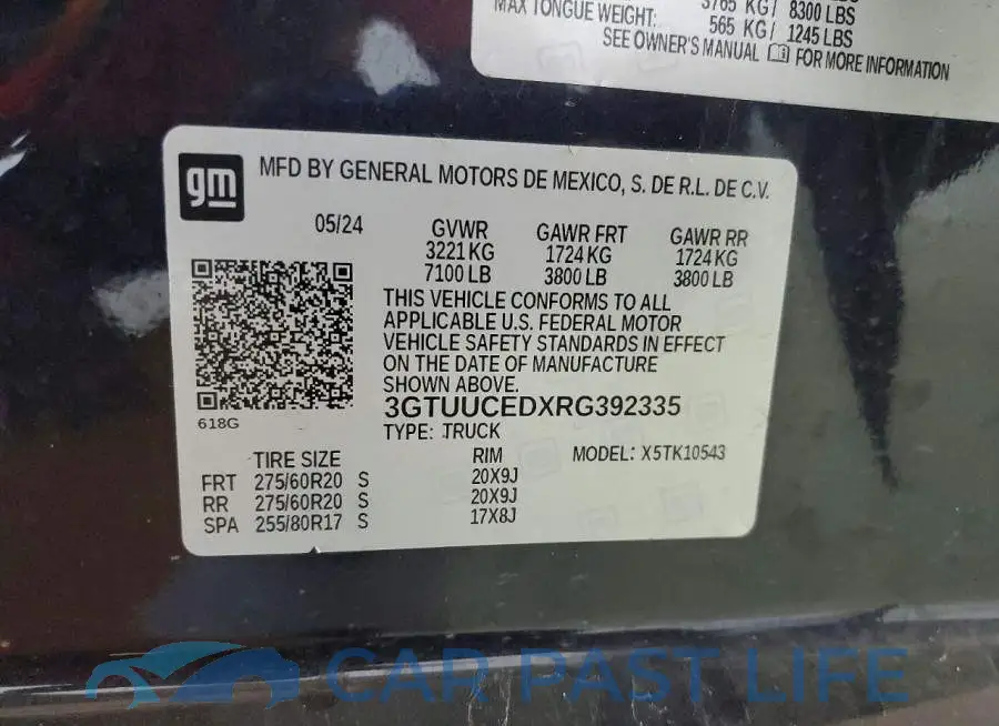3GTUUCEDXRG392335# 13