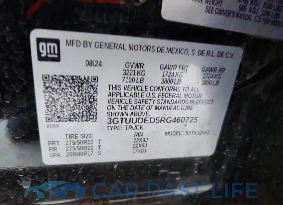 3GTUUDED5RG460725# 12
