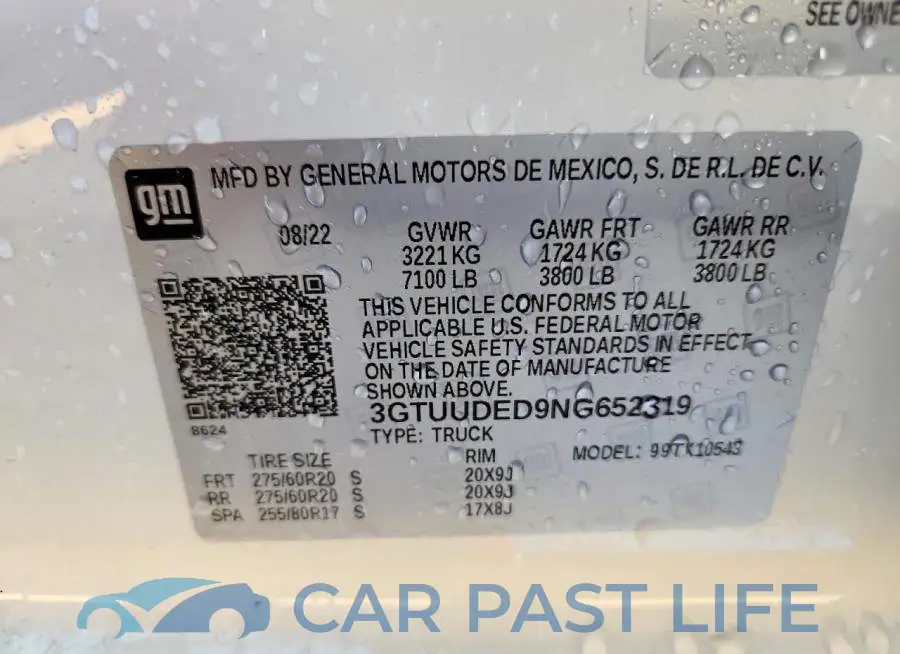 3GTUUDED9NG652319# 13