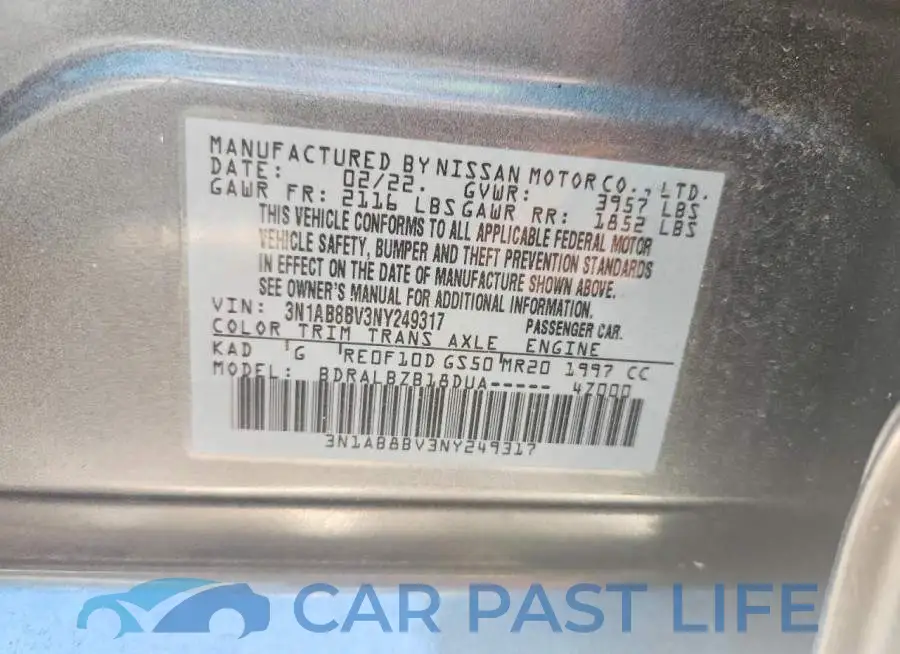 3N1AB8BV3NY249317# 12