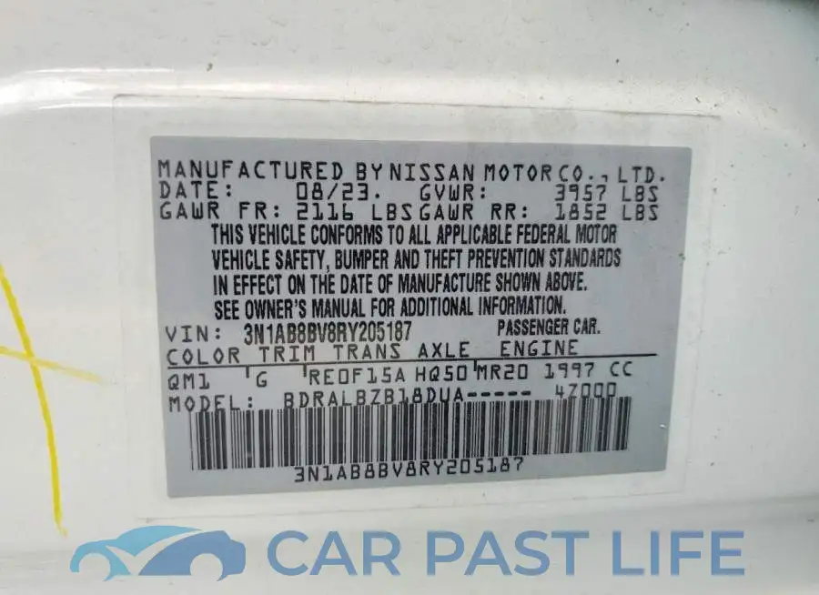 3N1AB8BV8RY205187# 12