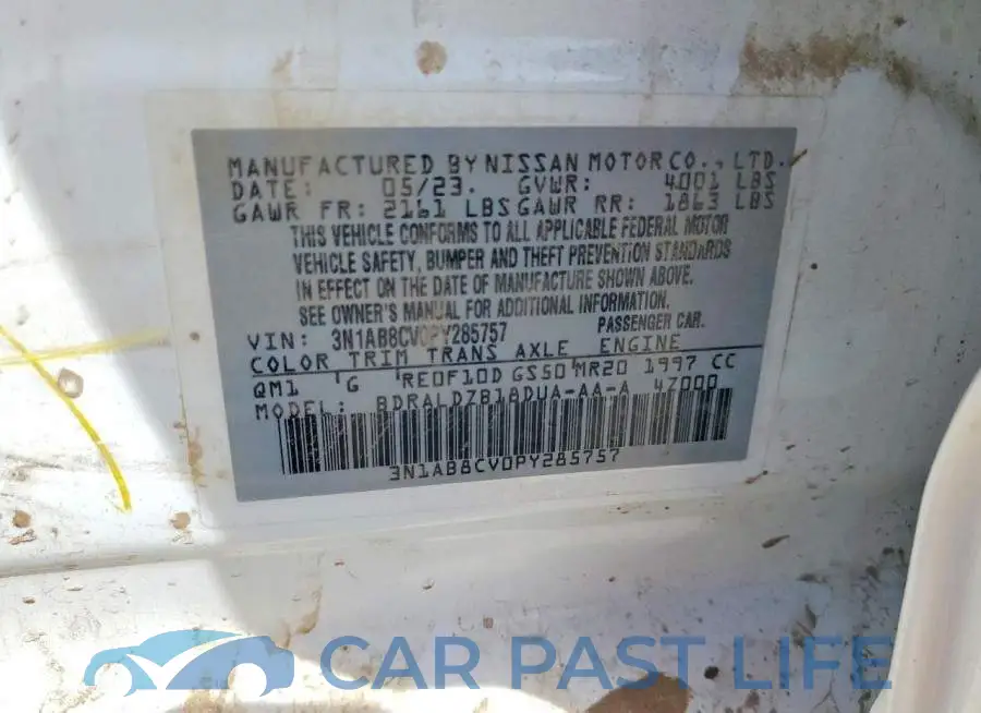 3N1AB8CV0PY285757# 12