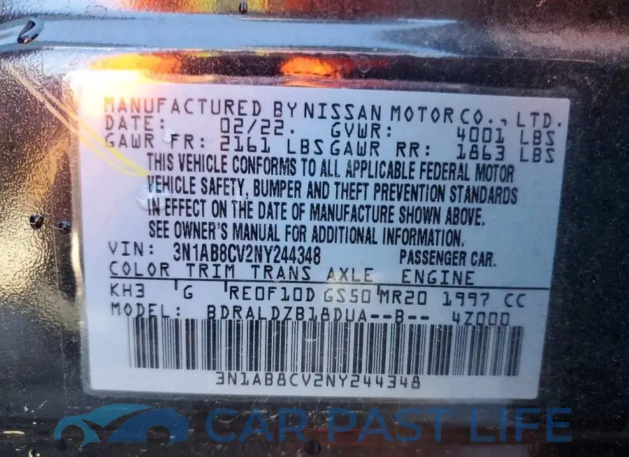 3N1AB8CV2NY244348# 12