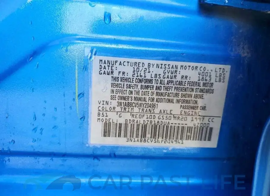 3N1AB8CV5NY204961# 12