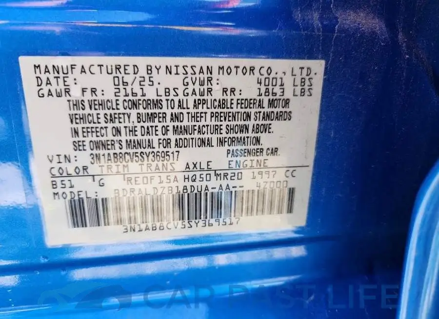 3N1AB8CV5SY369517# 12