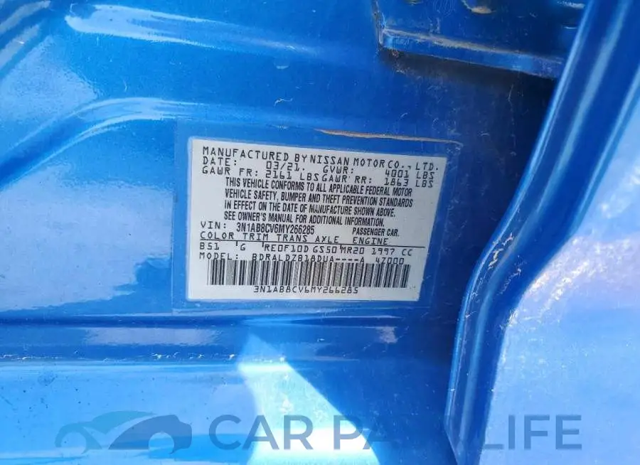 3N1AB8CV6MY266285# 12