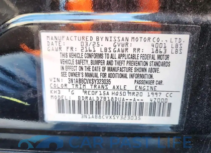3N1AB8CVXSY323035# 12