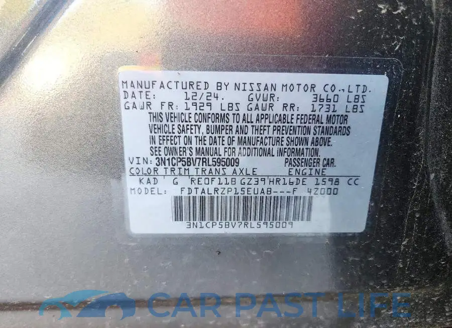 3N1CP5BV7RL595009# 13