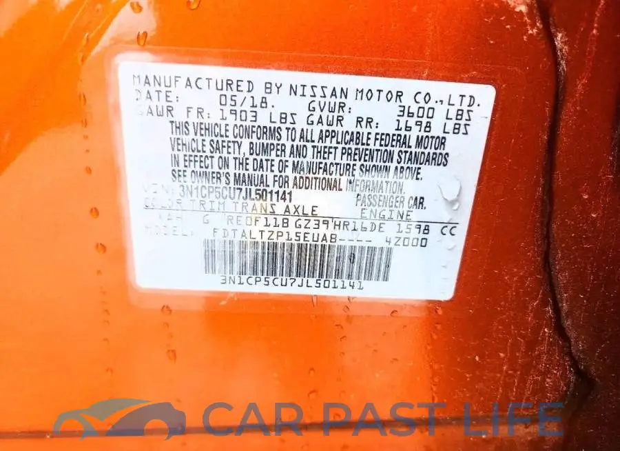 3N1CP5CU7JL501141# 13
