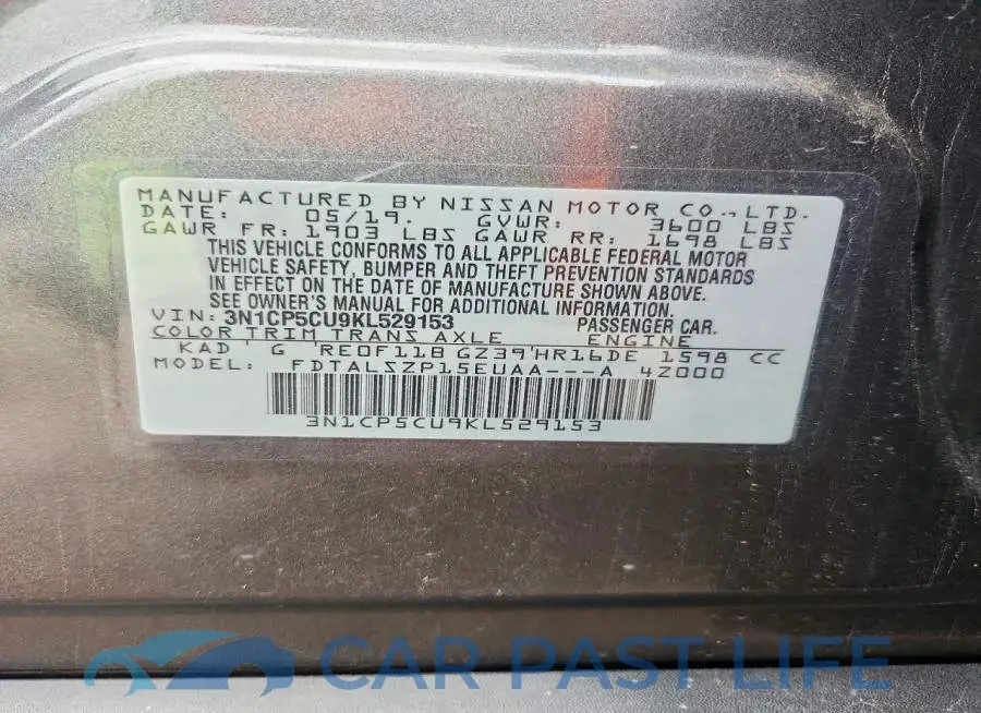 3N1CP5CU9KL529153# 12