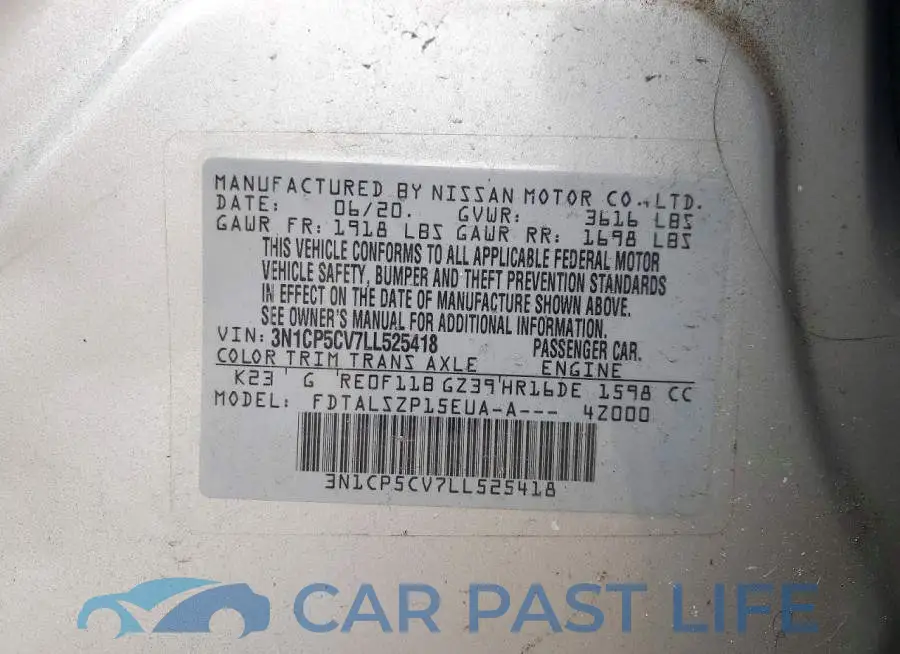 3N1CP5CV7LL525418# 12