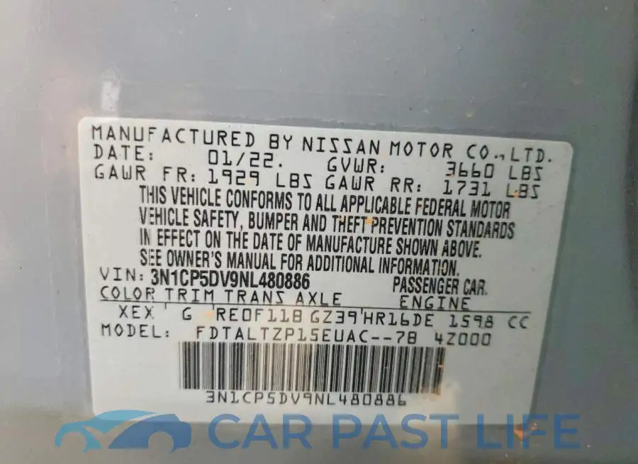 3N1CP5DV9NL480886# 12