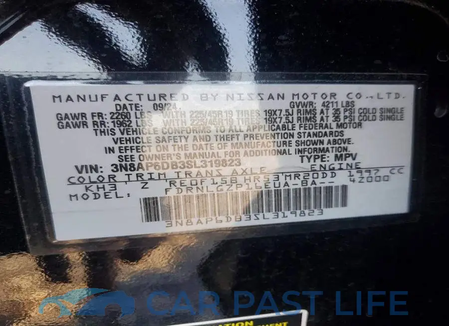 3N8AP6DB3SL319823# 13