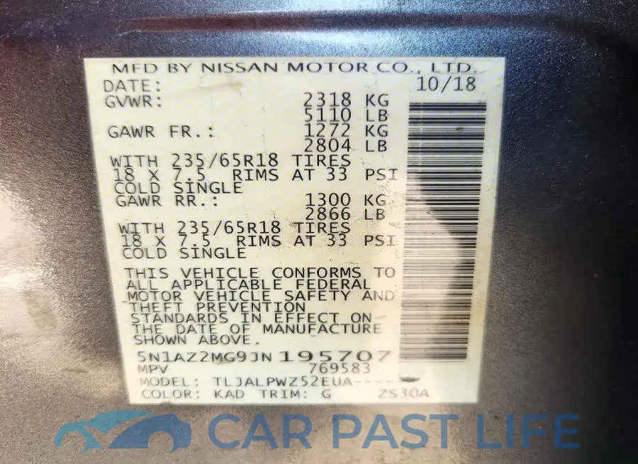 5N1AZ2MG9JN195707# 13