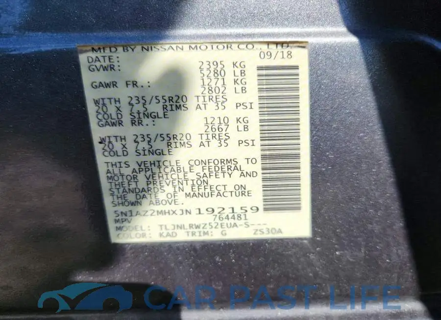 5N1AZ2MHXJN192159# 13