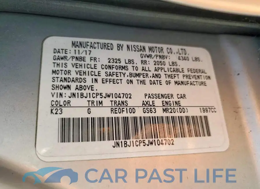 JN1BJ1CP5JW104702# 13