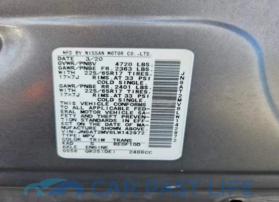JN8AT2MV8LW142972# 14