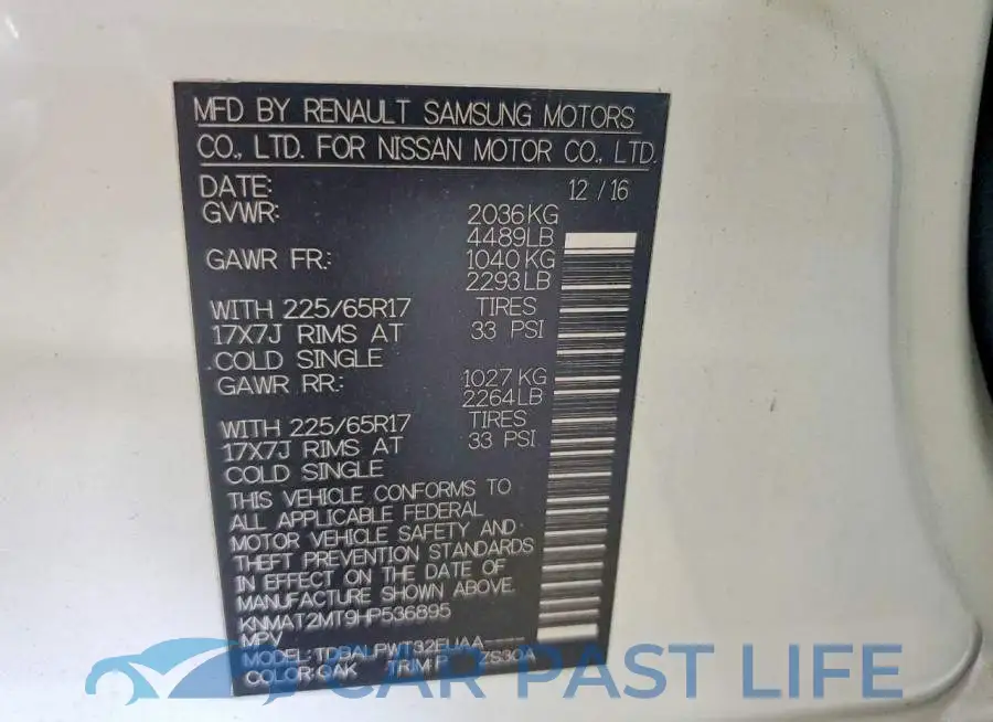 KNMAT2MT9HP536895# 13