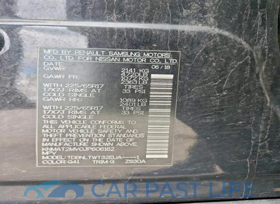 KNMAT2MV0JP606162# 13