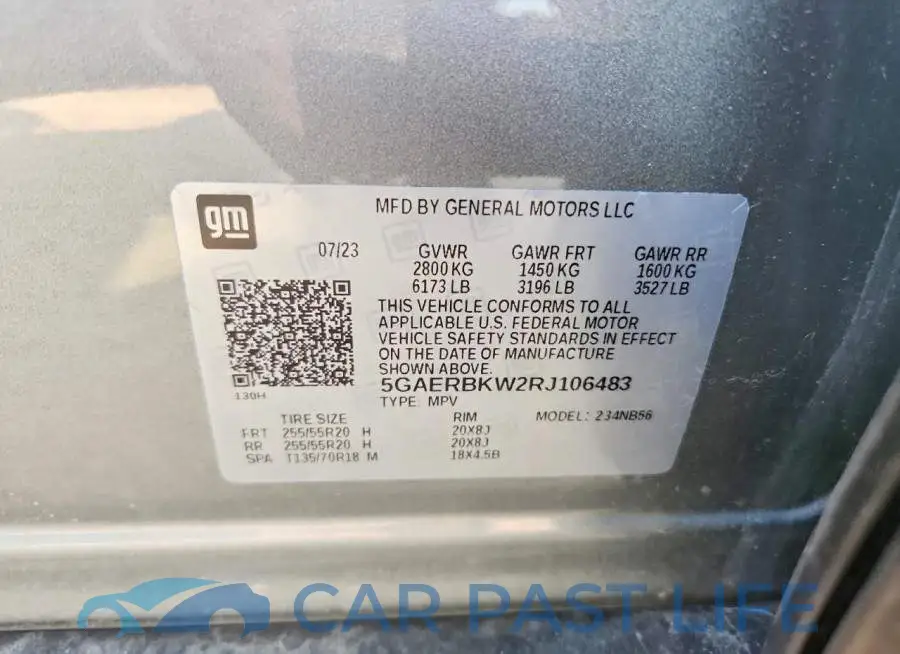 5GAERBKW2RJ106483# 13