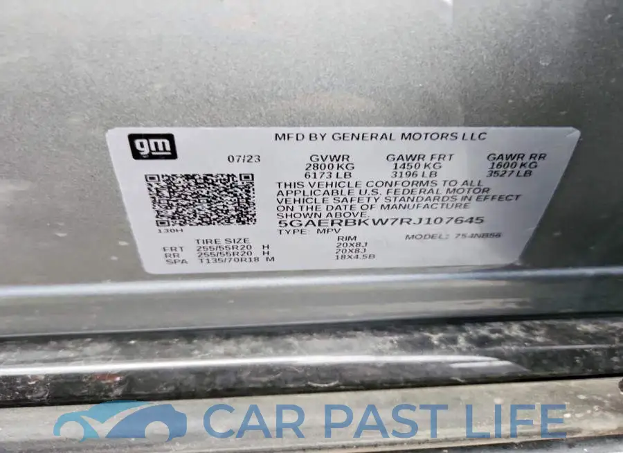 5GAERBKW7RJ107645# 13