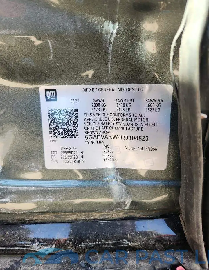 5GAEVAKW4RJ104823# 13
