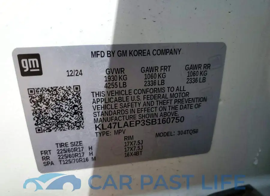 KL47LAEP3SB160750# 13