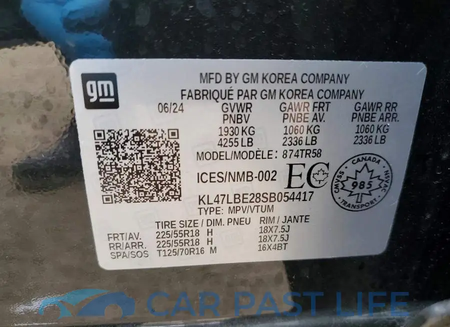 KL47LBE28SB054417# 12