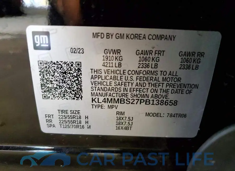 KL4MMBS27PB138658# 14