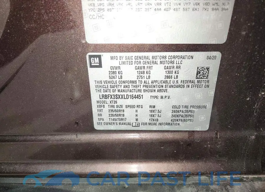 LRBFX3SXXLD164451# 13