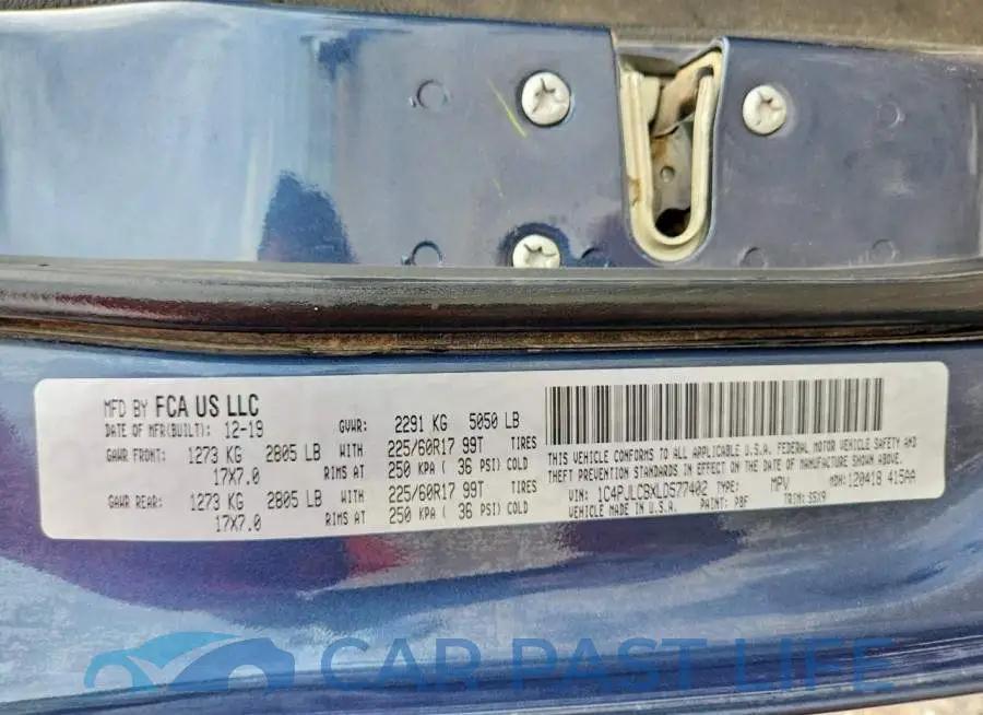 1C4PJLCBXLD577402# 13
