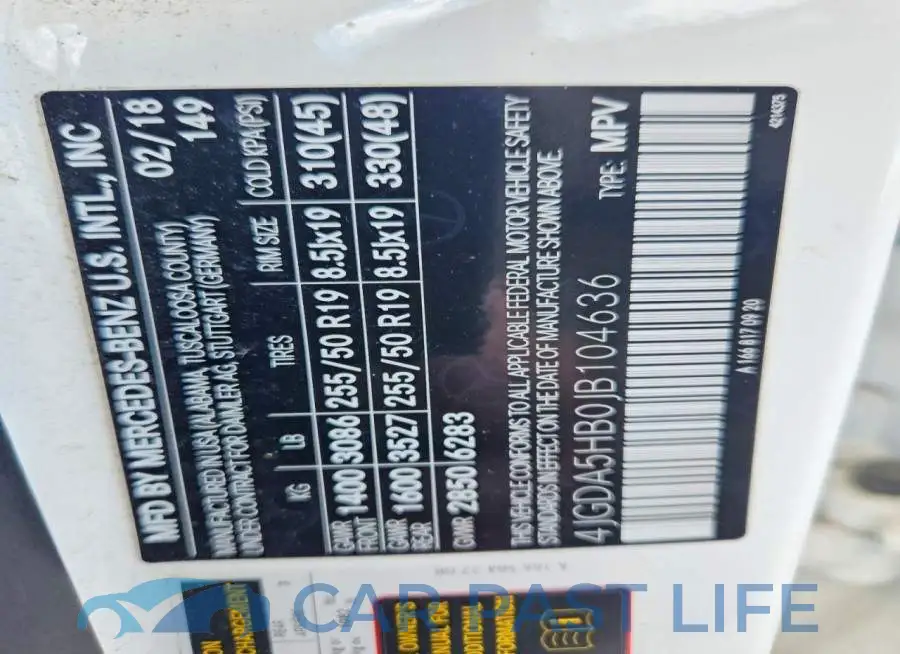 4JGDA5HB0JB104636# 13