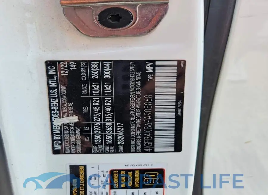 4JGFB4KB6PA905868# 13