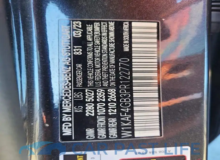 W1KAF4GB3PR122770# 12