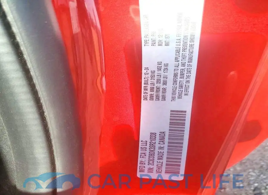 2C3CDBDK3SR210338# 12