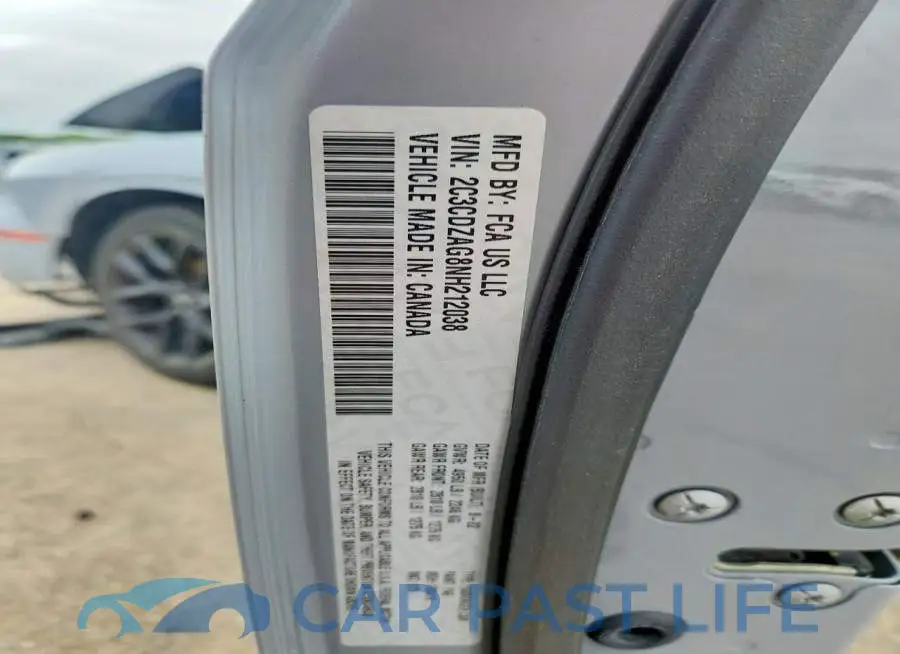 2C3CDZAG8NH212038# 12