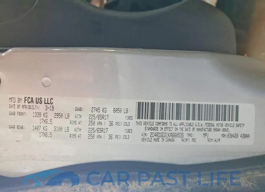 2C4RDGEG1KR660535# 13