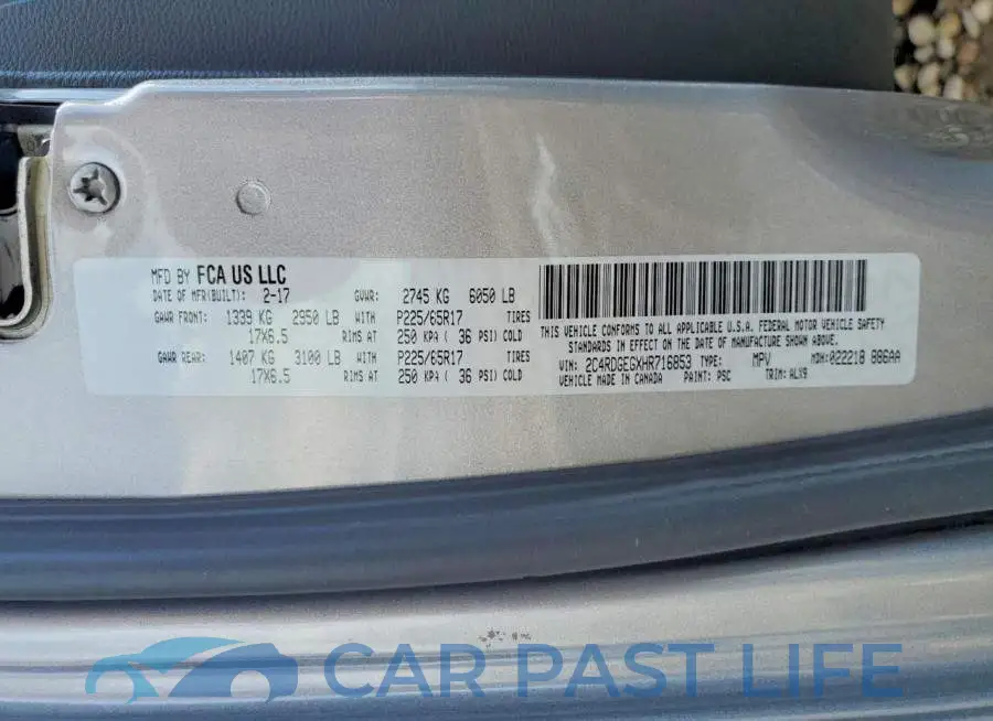2C4RDGEGXHR716853# 13