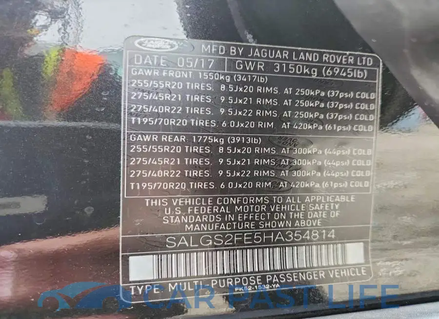 SALGS2FE5HA354814# 14