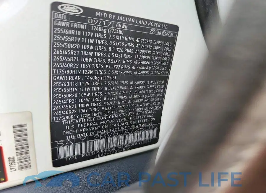 SALYL2RV6JA725000# 13