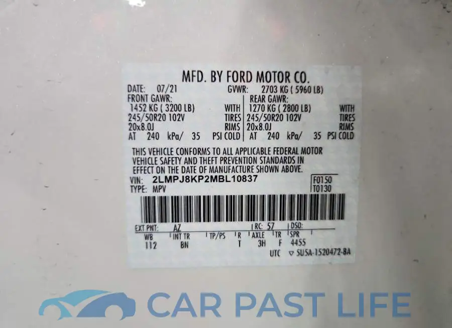 2LMPJ8KP2MBL10837# 13