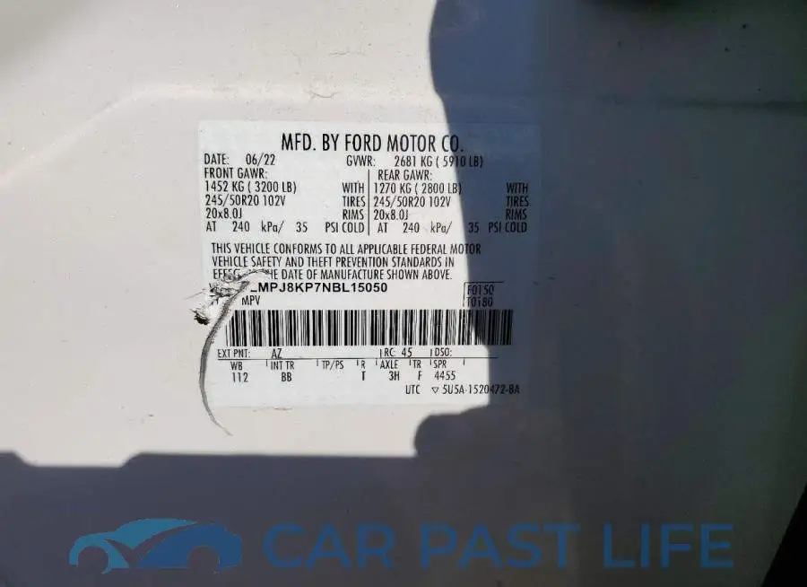 2LMPJ8KP7NBL15050# 14