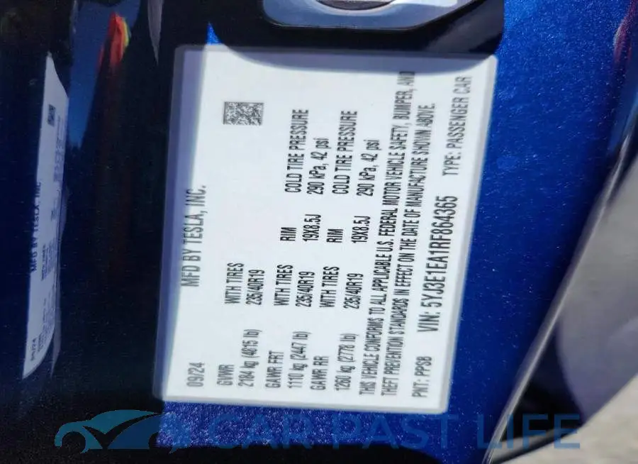 5YJ3E1EA1RF864365# 13