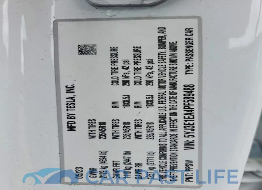 5YJ3E1EA4PF589488# 13