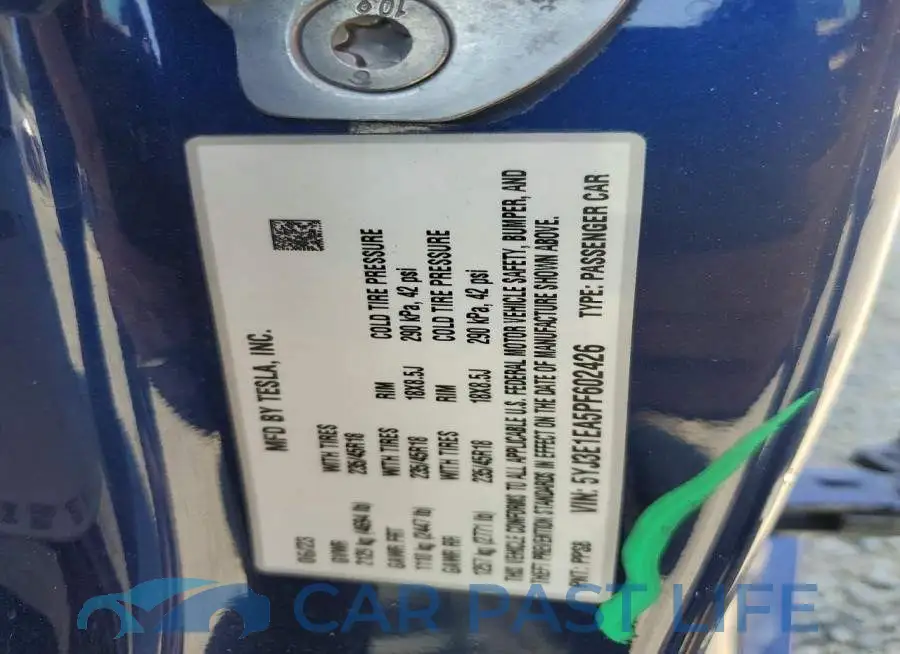 5YJ3E1EA5PF602426# 12