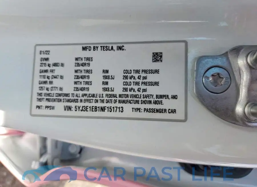 5YJ3E1EB1NF151713# 13